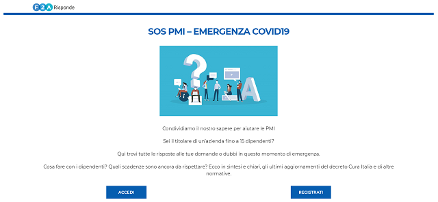 F2A risponde: online il sito gratuito che risponde ai dubbi delle PMI sui decreti per l’emergenza Covid-19