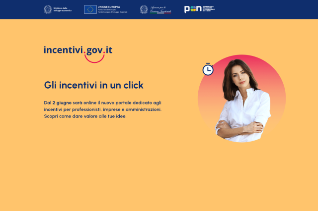  Mise, dal 2 giugno online il portale incentivi.gov.it